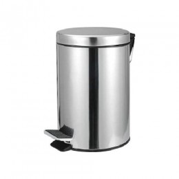 Lixeira Inox Cinza 12 Litros Com Pedal e Tampa - Vonder