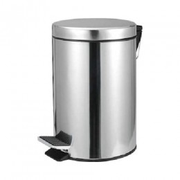 Lixeira Inox Cinza 20 Litros Com Pedal e Tampa - Vonder