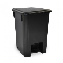 Lixeira Preta 15 Litros Com Pedal e Tampa CP15PR - Bralimpia