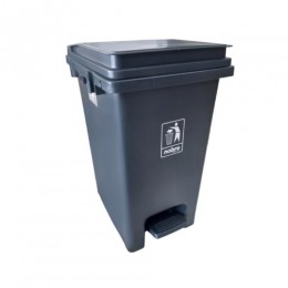 Lixeira Preta 20 Litros Com Pedal e Tampa 58384 - Goedert