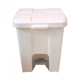 Lixeira Branca 15 Litros com Pedal e Tampa - JSN