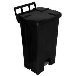 Lixeira Preta 100 Litros com Pedal e Tampa - JSN