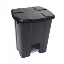 Lixeira Preta 15 Litros com Pedal e Tampa - JSN