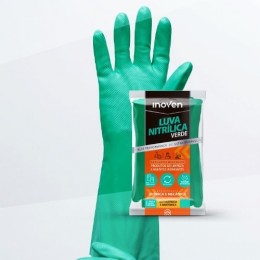 Luva Nitrílica Verde P - Inoven