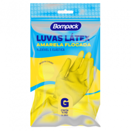Luva Limpeza Amarela G 1 Par - Bompack