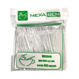 Mexedor para Café Cristal 8,5 cm com 500 - Mexa Bem