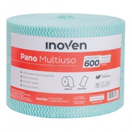 Pano Multiuso Tipo Perfex 20cmx300M Verde 600 Panos 1160 - Inoven