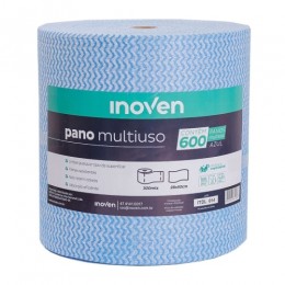 Pano Multiuso Tipo Perfex 28cm com 300M Azul 1085 - Inoven