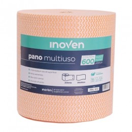 Pano Multiuso Tipo Perfex 28cm com 300M Laranja 1087 - Inoven