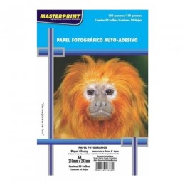 Papel Fotográfico A4 130g Adesivo Com 50 Folhas - Masterprint