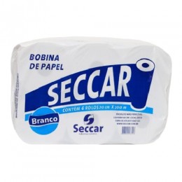Papel Toalha Bobina Contém 6 de 20x200 Metros - Seccar