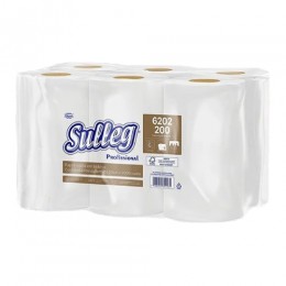 Papel Toalha Bobina Contém 6 Rolos de 20x200 Metros 24gr - Sulleg