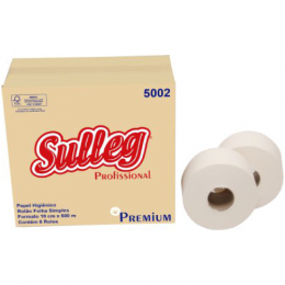 Papel Higiênico 8 Rolos 500 Metros Folha Simples - Sulleg
