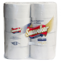 Papel Higiênico 8 Rolos 500 Metros - Suaveker