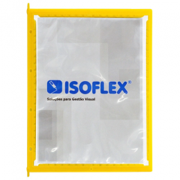 Pasta A4 Com Pinos Amarela - Isoflex