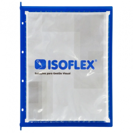 Pasta A4 Com Pinos Azul - Isoflex