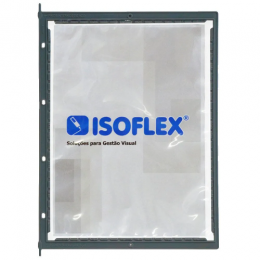 Pasta A4 Com Pinos Cinza - Isoflex