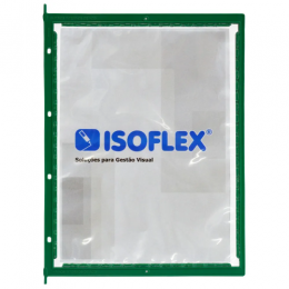 Pasta A4 Com Pinos Verde - Isoflex
