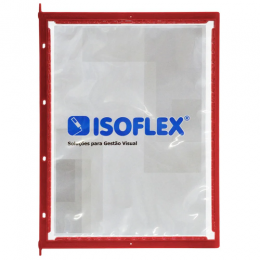 Pasta A4 Com Pinos Vermelha - Isoflex