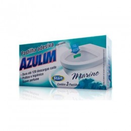 Pastilha Sanitária Adesiva Marine Com 3 - Azulim