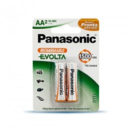 Pilha AA 1.2V Recarregável 1100mah Com 2 Unidades - Panasonic