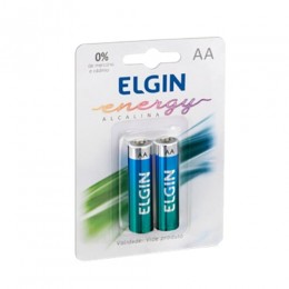 Pilha AA 1.5V Alcalina Com 2 Unidades - Elgin