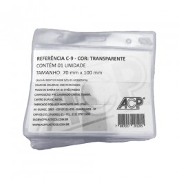 Plástico Para Crachá 70x100 Horizontal Com 100 C-9 - ACP