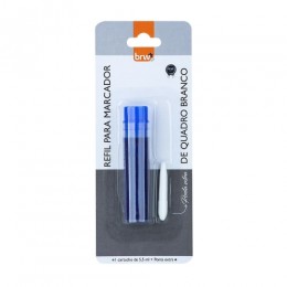Refil + Ponta Marcador Quadro Branco Azul - BRW