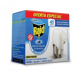 Repelente Elétrico Aparelho + Refil Líquido Raid 32,9 ml - SC Johnson