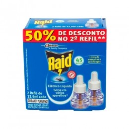 Repelente Refil Líquido Raid Com 2 Unidades 32,9 ml - SC Johnson