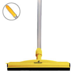 Rodo Plástico Duplo Amarelo 35cm Com Cabo Alumínio - Panamericana