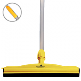 Rodo Plástico Duplo Amarelo 65cm Com Cabo Alumínio - Panamericana