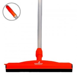 Rodo Plástico Duplo Vermelho 45cm Com Cabo Alumínio - Panamericana