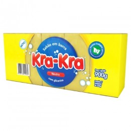 Sabão em Barra Neutro 180g Glicerinado Com 5 Unidades - kra-Kra