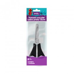 Tesoura Escolar 13cm Cabo Preto 2411033 - Onda