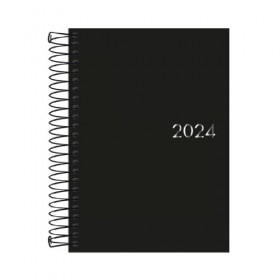 Agenda Anual Executiva Espiral Diária Preta - Tilibra