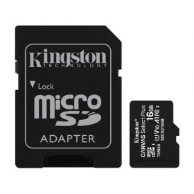Cartão de Memória Micro SD 16GB com Adaptador - Kingston