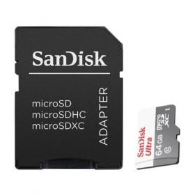 Cartão de Memória Ultra Micro SD 64GB com Adaptador - Sandisk