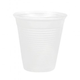 Copo Plástico Descartável 200ml Branco Com 100 PS - Copobom