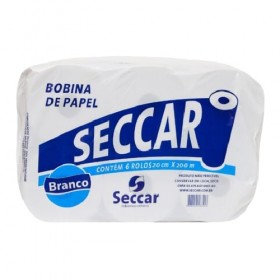 Papel Toalha Bobina Contém 6 de 20x200 Metros - Seccar