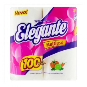 Papel Toalha Cozinha Com 2 Rolos 21x19 100% Celulose 2107 - Elegante