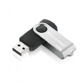 Pen Drive 16GB Twist USB Preto - Multilaser