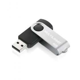 Pen Drive 8GB Twist USB Preto - Multilaser