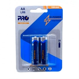 Pilha AA 1.5V Alcalina Com 2 Unidades - Proeletronic