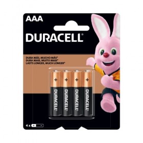Pilha AAA 1.5V Alcalina Com 4 Unidades - Duracell 