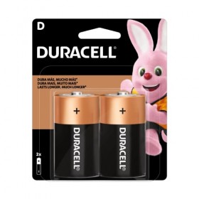 Pilha D 1.5V Alcalina Com 2 Unidades - Duracell