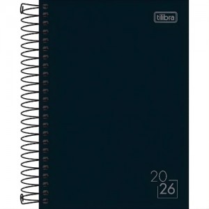 agenda espiral spice 2026 preta tilibra