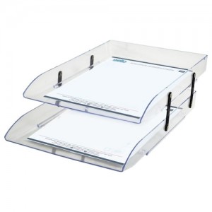 bandeja tripla cristal articulável 2 divisões
