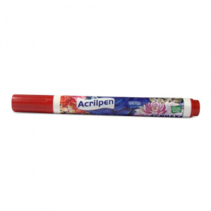 Caneta para Tecido Vermelho Fogo 507 Acrilpen - Acrilex 