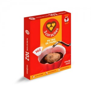 coador filtro de papel 103 com 30 unidades 3 Corações